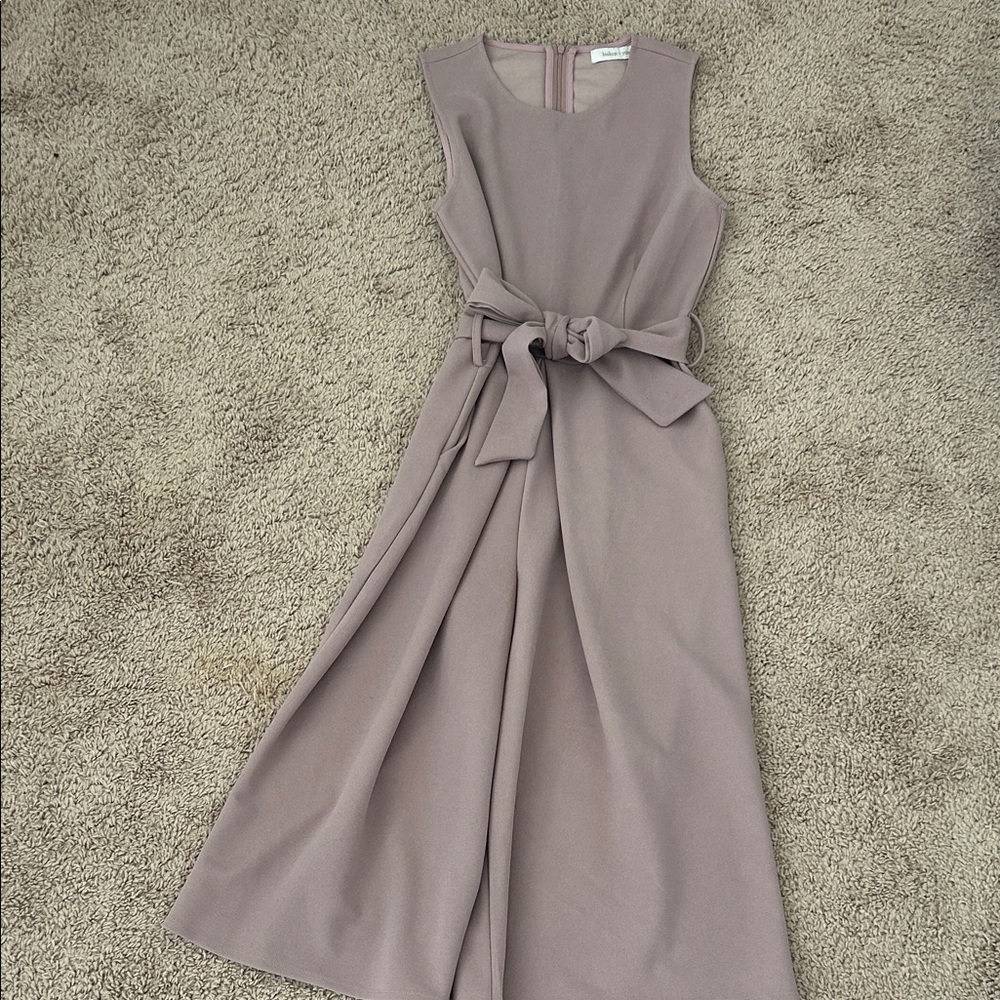 bishop + young Mauve Tie-Waist Capri wide leg pant suit